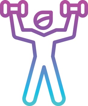 weight training muscle lift - gradient icon vector
