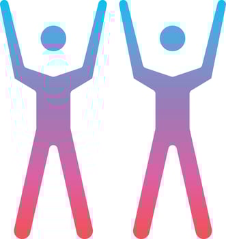partnerships freinds winner leader human - solid gradient icon vector