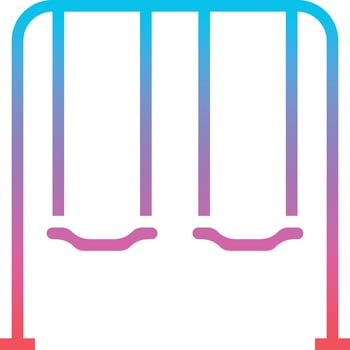 swing park playground - solid gradient icon vector