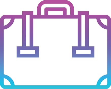luggage travel hotel - gradient icon vector