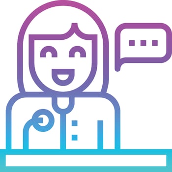 speaking talking communication - gradient icon vector