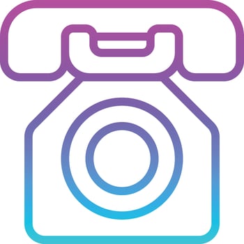 telephone phone communication - gradient icon vector