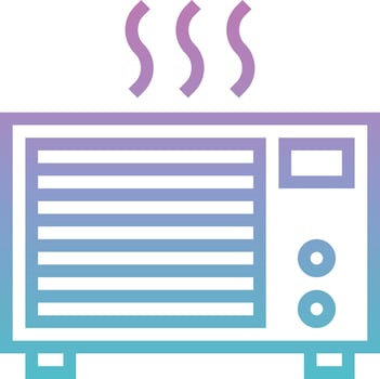 heater hotel warm - gradient icon vector