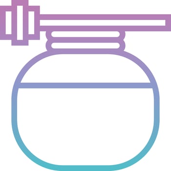 honey spa massage therapy - gradient icon vector