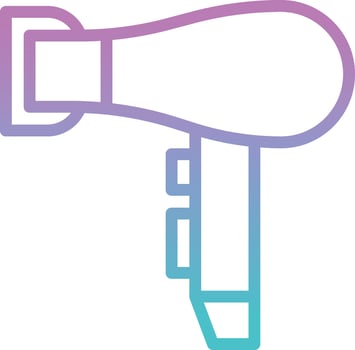 hair dryer electronics hotel spa - gradient icon vector