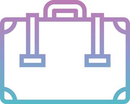 luggage travel hotel - gradient icon vector
