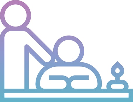 massage spa relax - gradient icon vector