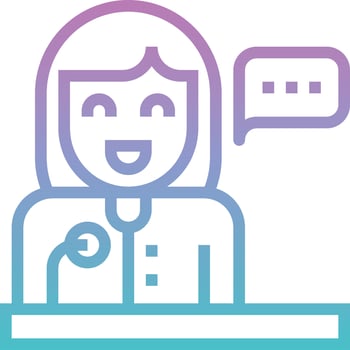 speaking talking communication - gradient icon vector