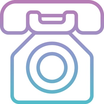 telephone phone communication - gradient icon vector