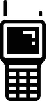 walkie talkie communication - solid icon vector