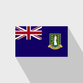 Virgin Islands UK flag Long Shadow design vector