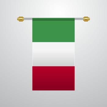 Italy hanging Flag vector
