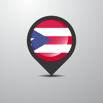 Puerto Rico Map Pin vector