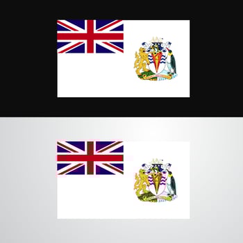 British antarctic Territory Flag banner design vector