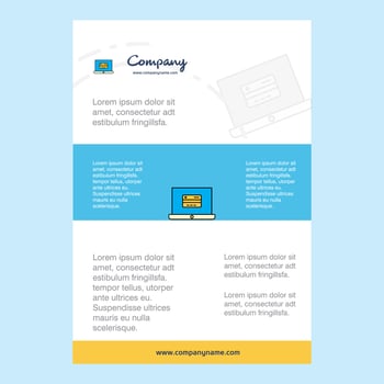 Template layout for Online banking comany profile annual report presentations leaflet Brochure Vector Background