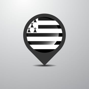 Brittany Map Pin vector