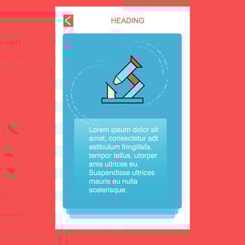 Microscope mobile vertical banner design design Vector