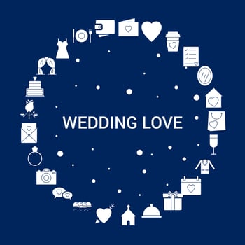 Creative Wedding Love icon Background vector