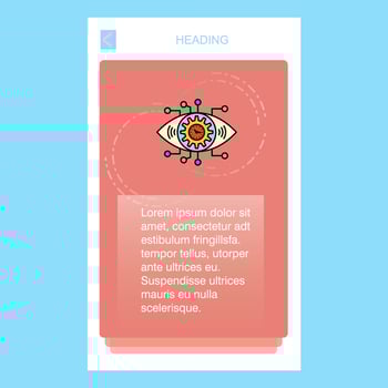 Gear eye mobile vertical banner design design Vector