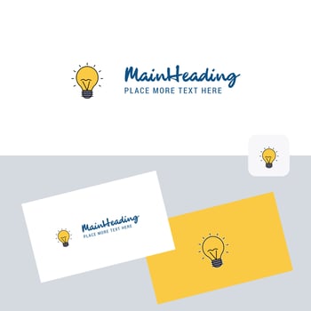 Seo bulb vector logotype with business card template Elegant corporate identity Vector
