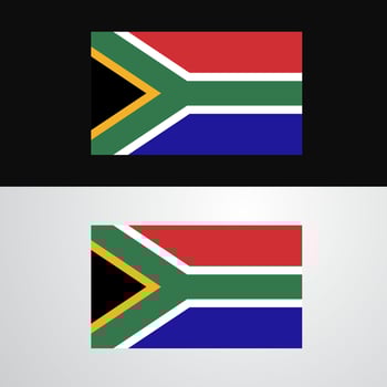 South Africa Flag banner design vector