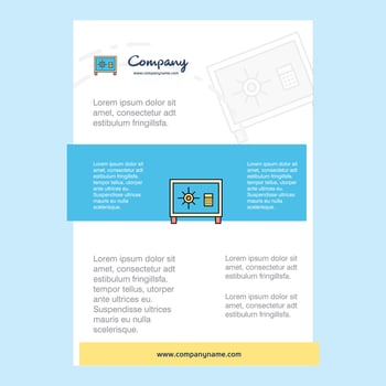 Template layout for Locker comany profile annual report presentations leaflet Brochure Vector Background