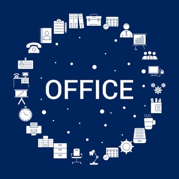 Creative Office icon Background vector