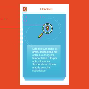 Search location mobile vertical banner design design Vector