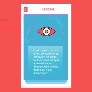 Eye mobile vertical banner design design Vector
