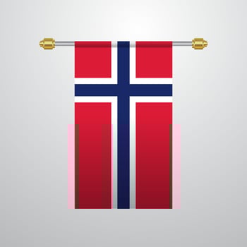 Norway hanging Flag vector