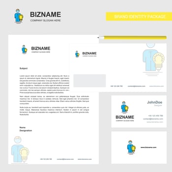 Idea Business Letterhead Envelope and visiting Card Design vector template