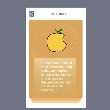 Apple mobile vertical banner design design Vector