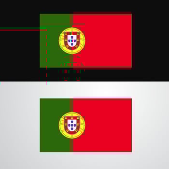 Portugal Flag banner design vector