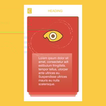 Eye mobile vertical banner design design Vector