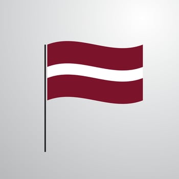 Latvia waving Flag vector