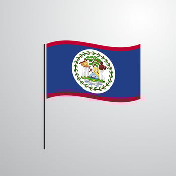 Belize waving Flag vector