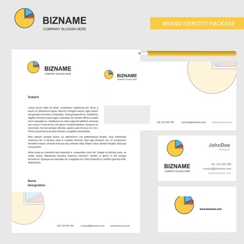 Pie chart Business Letterhead Envelope and visiting Card Design vector template