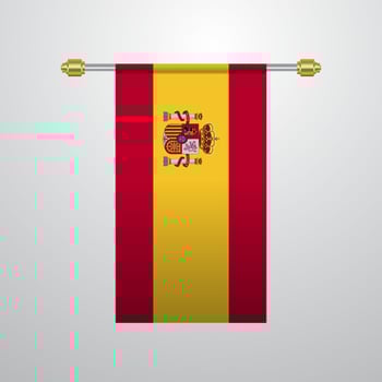 Spain hanging Flag vector