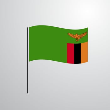 Zambia waving Flag vector