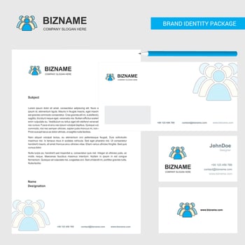Group Business Letterhead Envelope and visiting Card Design vector template