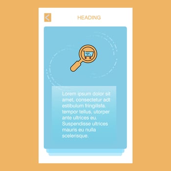 Search goods online mobile vertical banner design design Vector