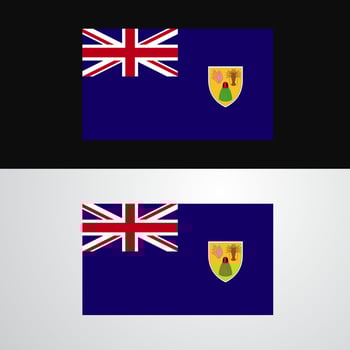 Turks and Caicos Islands Flag banner design vector