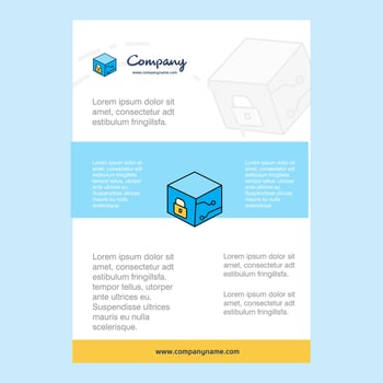 Template layout for Cube comany profile annual report presentations leaflet Brochure Vector Background