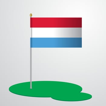 Luxembourg Flag Pole vector