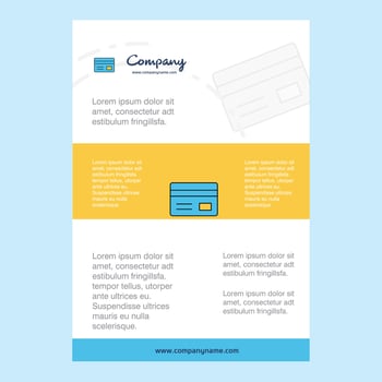 Template layout for Credit card comany profile annual report presentations leaflet Brochure Vector Background