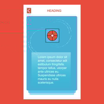 Target mobile vertical banner design design Vector