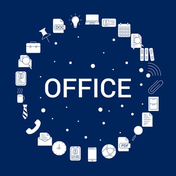Creative Office icon Background vector