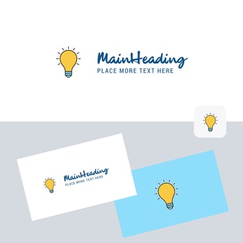 Idea vector logotype with business card template Elegant corporate identity Vector