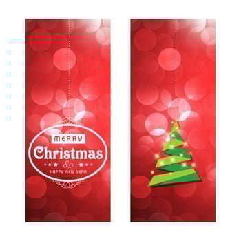 Merry Christmas cards with creative design vector
