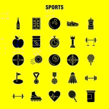 Sports Solid Glyph Icon for Web Print and Mobile UXUI Kit Such as Boarding Skateboard Skating Sports Shooting Shooting Board Sports Pictogram Pack Vector